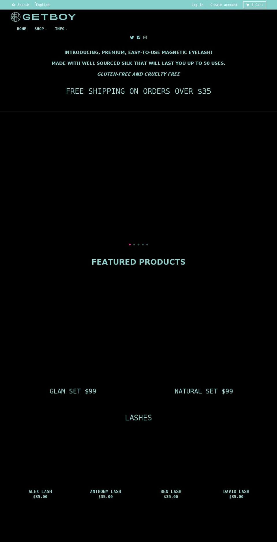 getboycosmetics.com shopify website screenshot