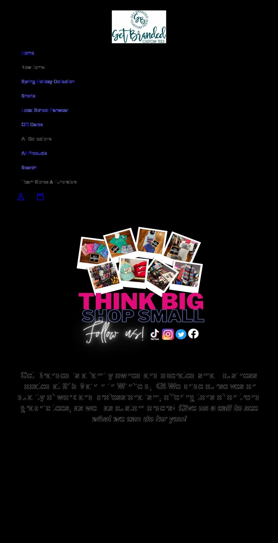 getbrandedcustomtees.com shopify website screenshot