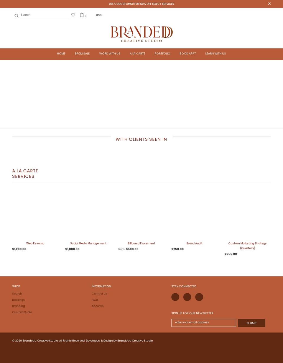 getbrandedd.com shopify website screenshot