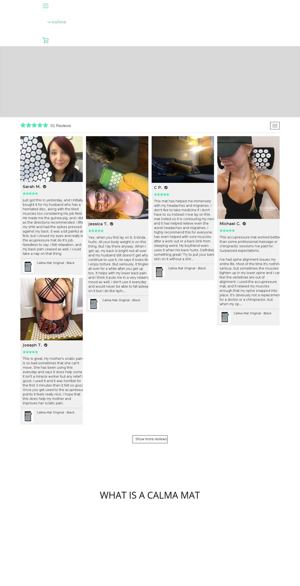 getcalma.com — Shopify storefront screenshot