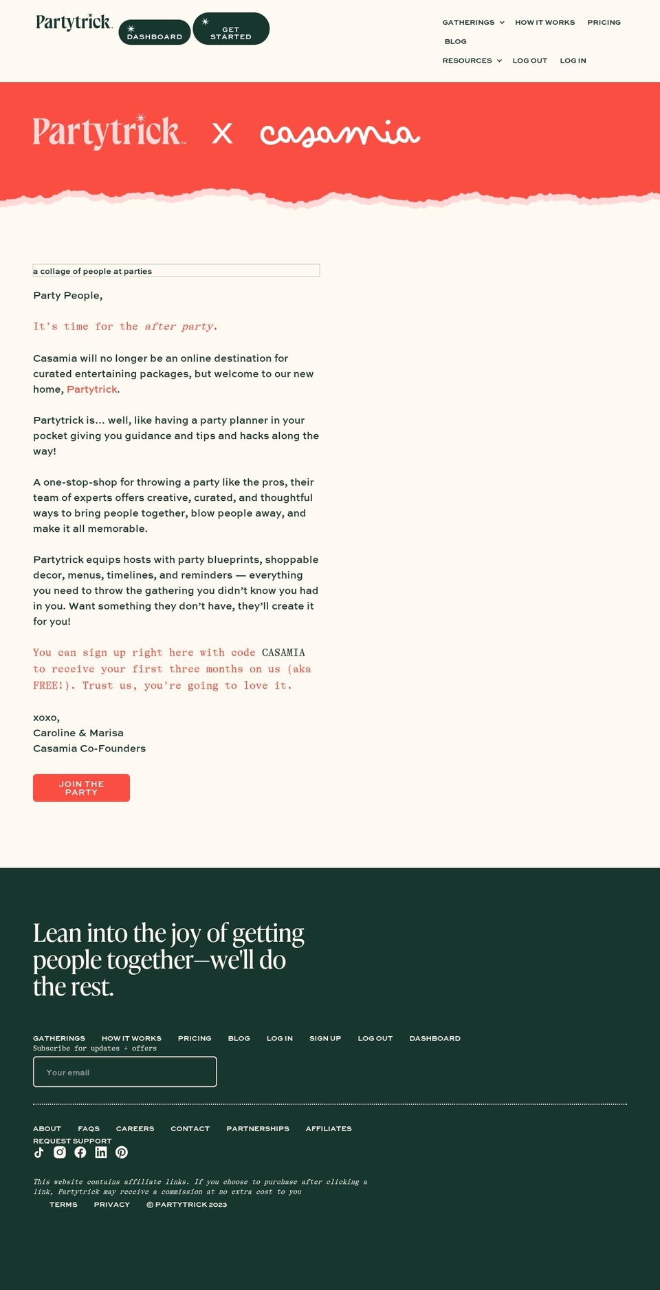 getcasamia.com shopify website screenshot