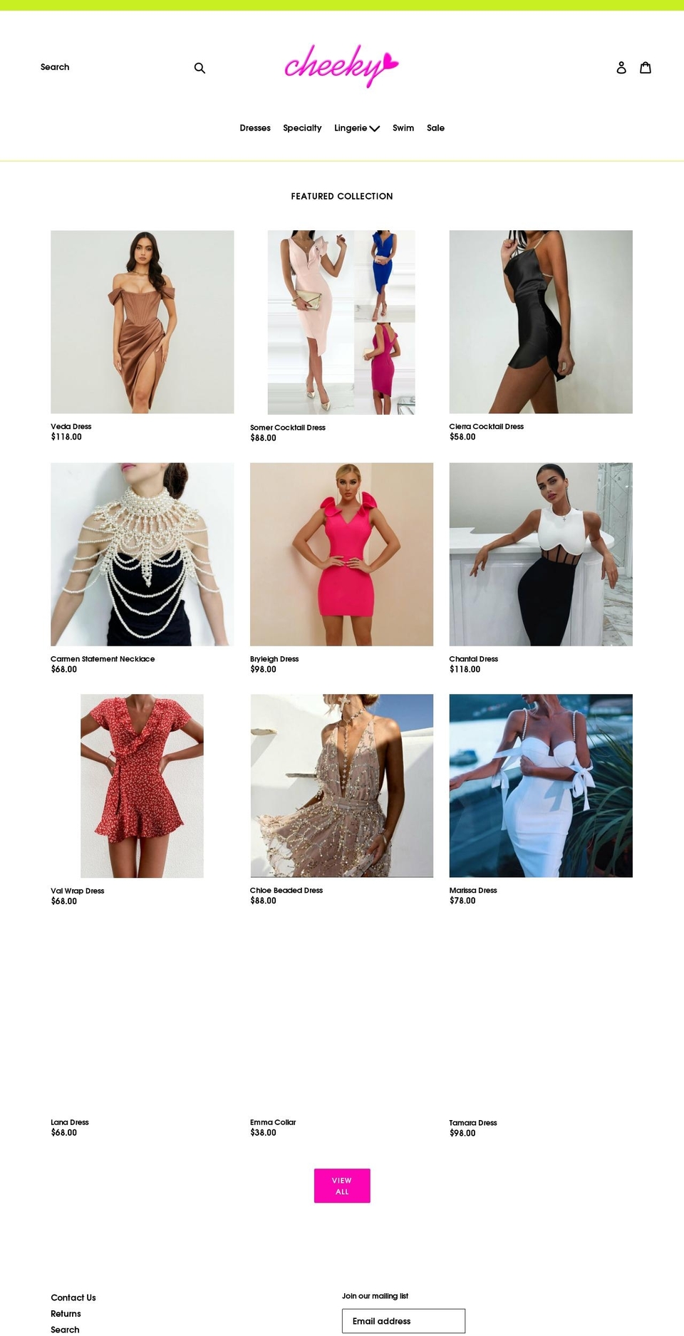 getcheeky.shop shopify website screenshot
