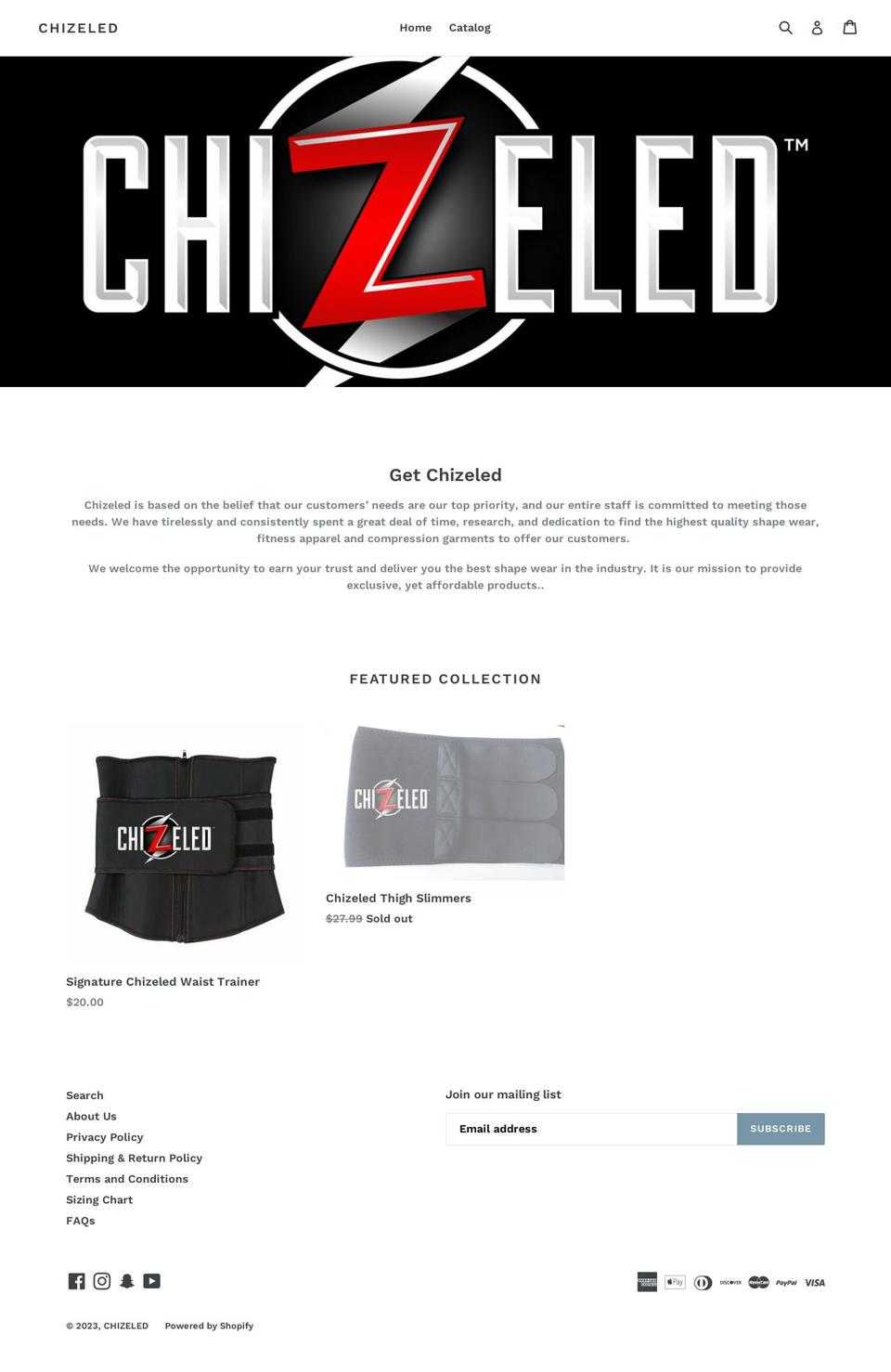 getchizeled.com — Shopify storefront screenshot