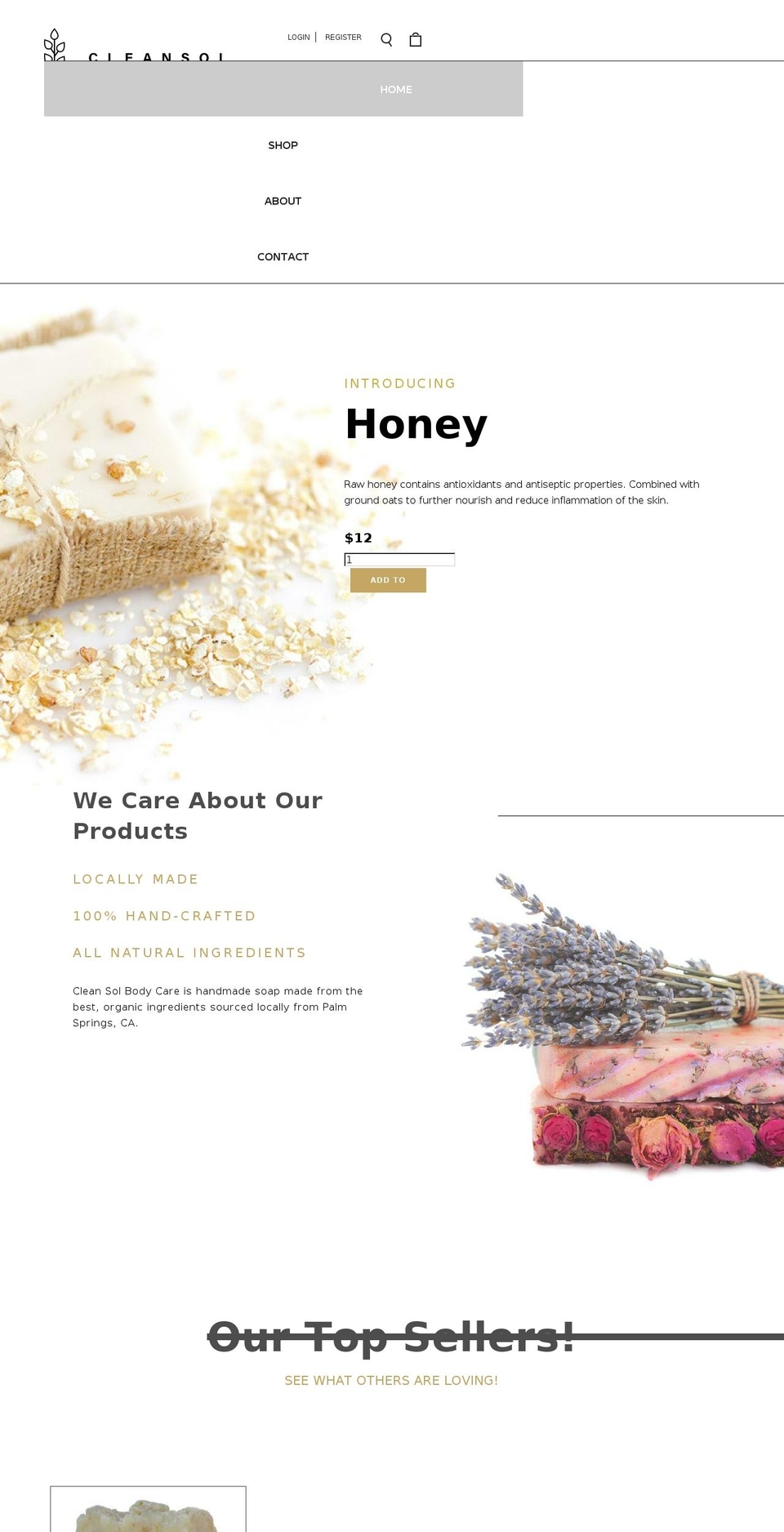 getcleansol.com — Shopify storefront screenshot