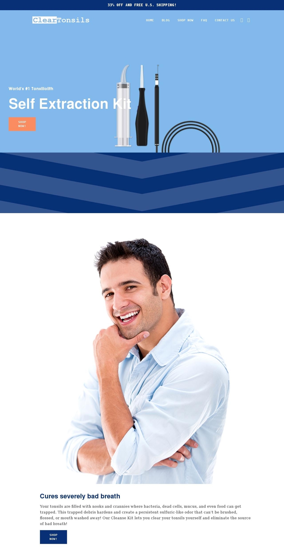 getcleartonsils.com shopify website screenshot