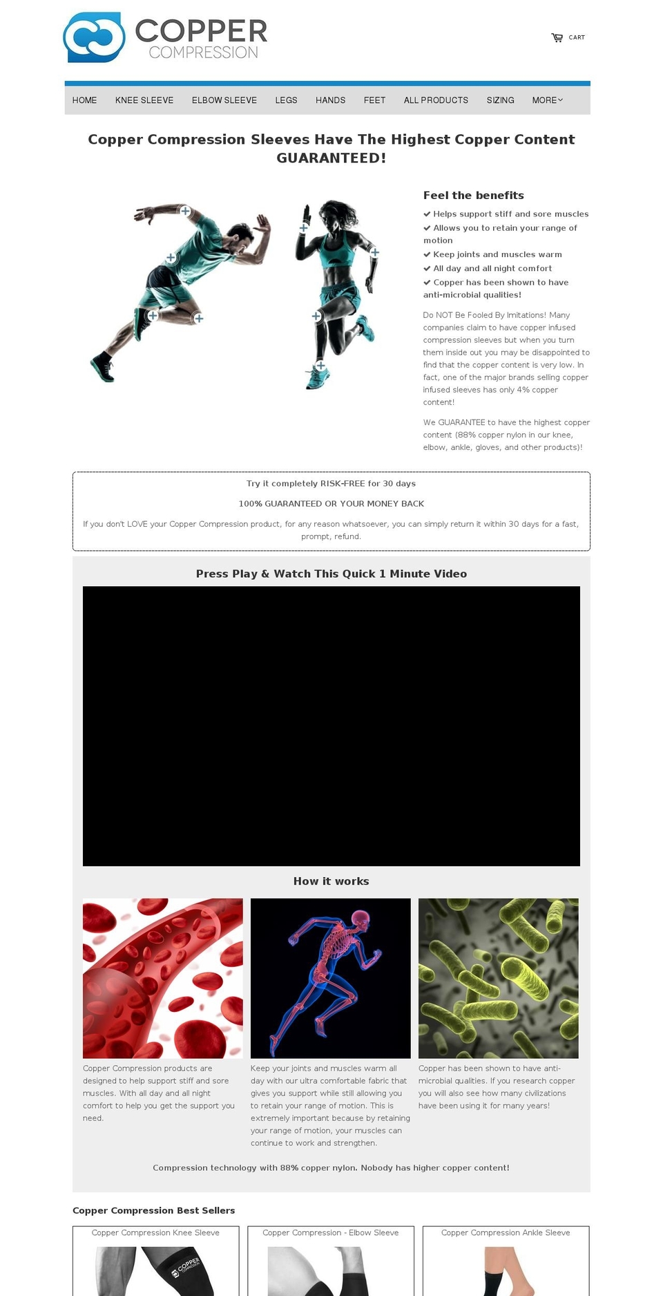 getcoppercompression.com — Shopify storefront screenshot