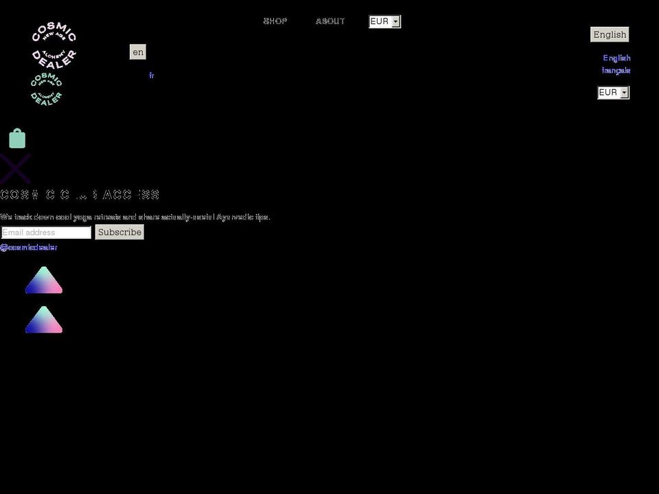 getcosmicdealer.com shopify website screenshot
