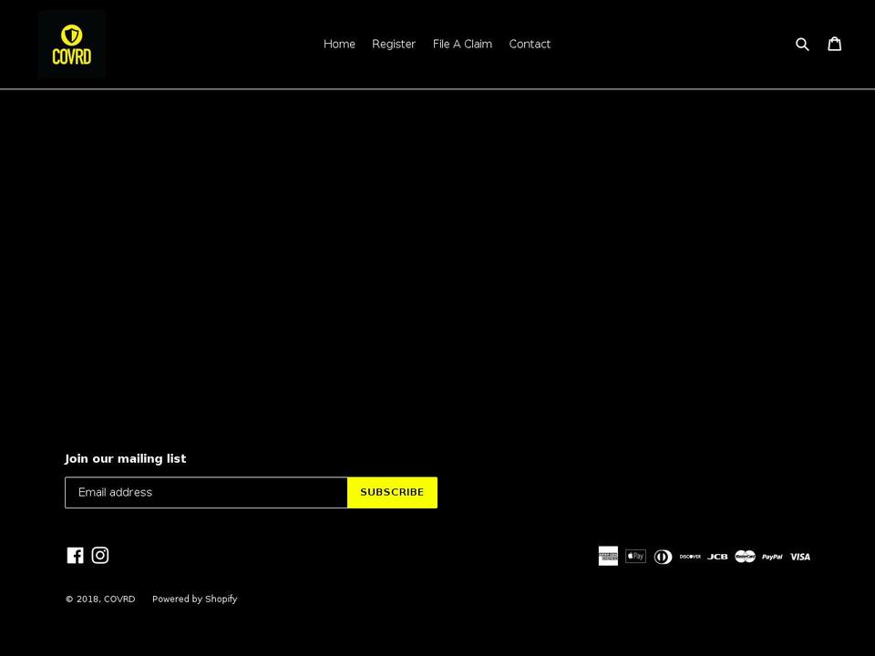 getcovrd.com — Shopify storefront screenshot