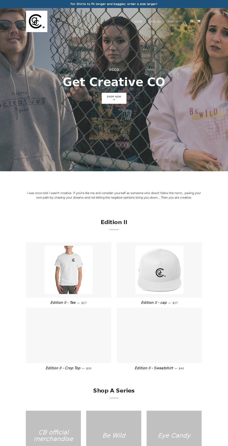 getcreativeco.com — Shopify storefront screenshot