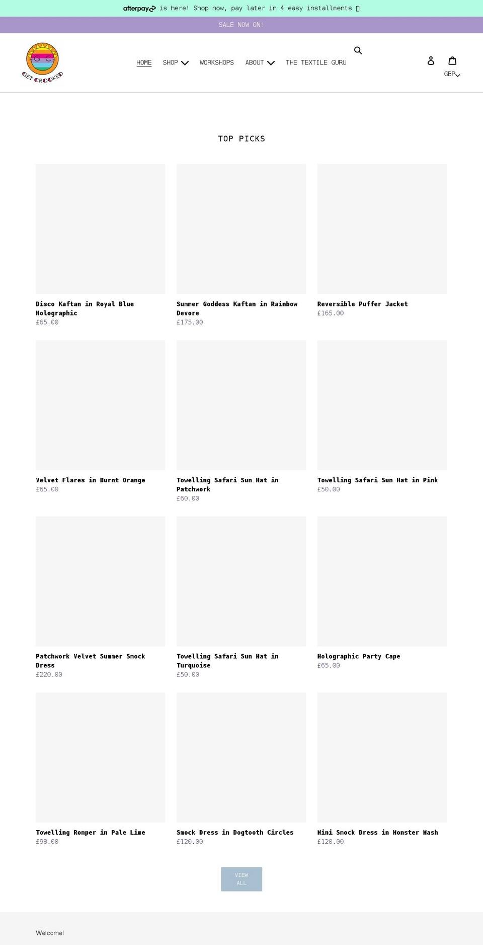 getcrooked.co.uk shopify website screenshot