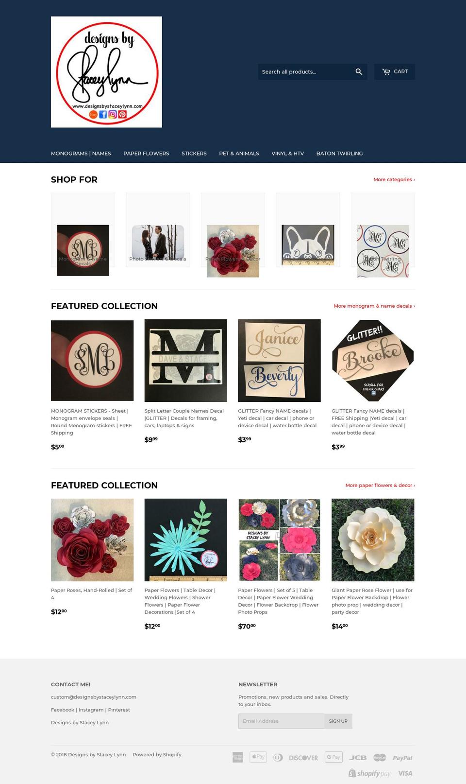 getcustomdecals.com — Shopify storefront screenshot