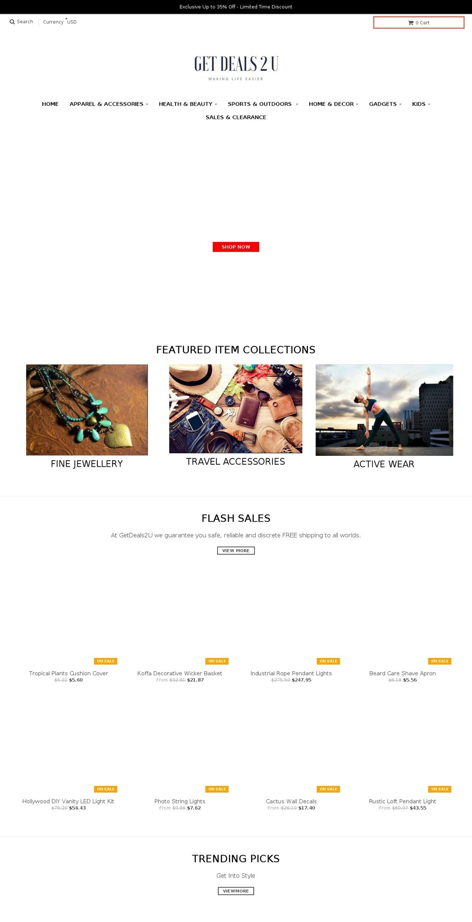 getdeals2u.com — Shopify storefront screenshot