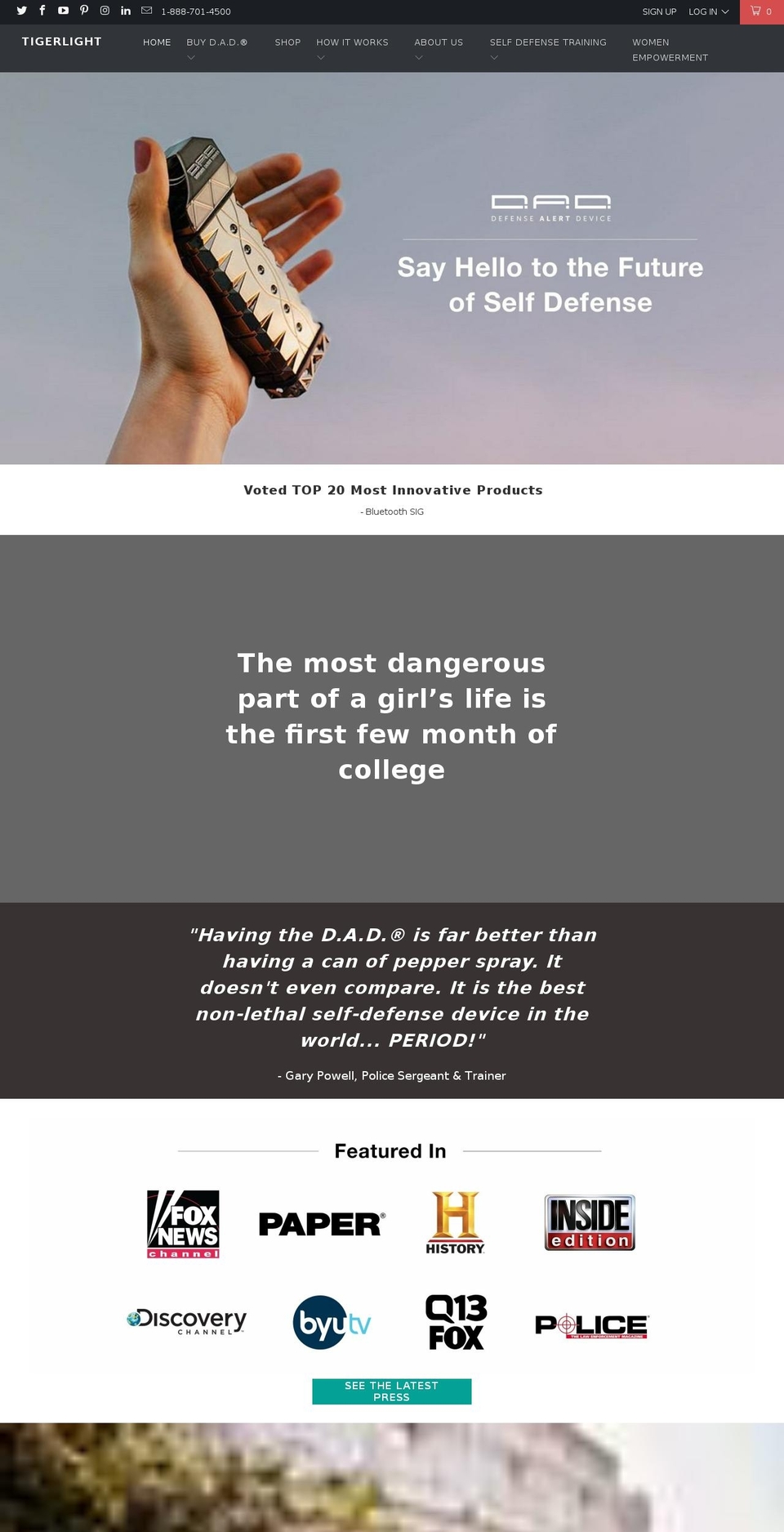 getdefensealertdevice.com — Shopify storefront screenshot