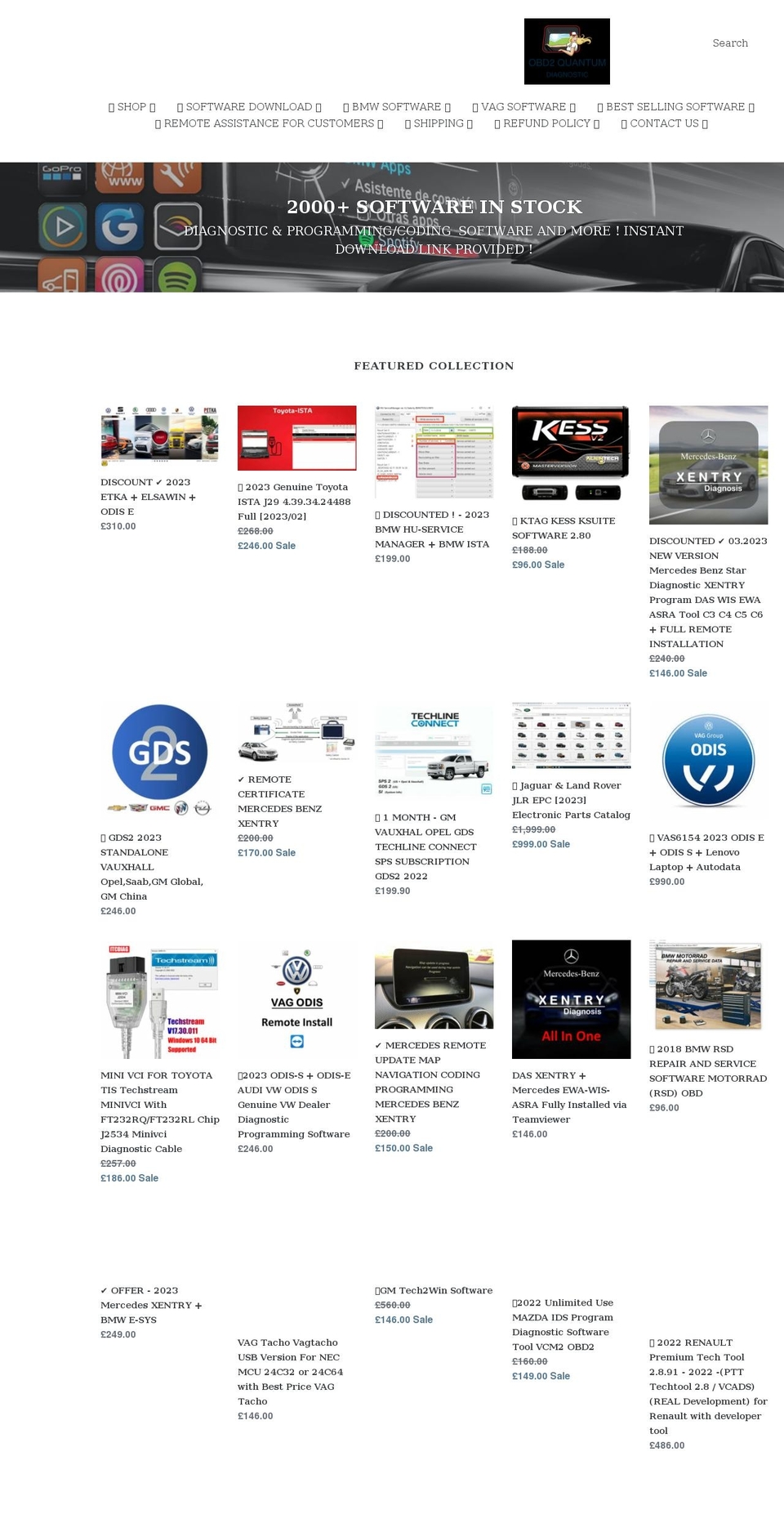 getdiagsoftware.com shopify website screenshot