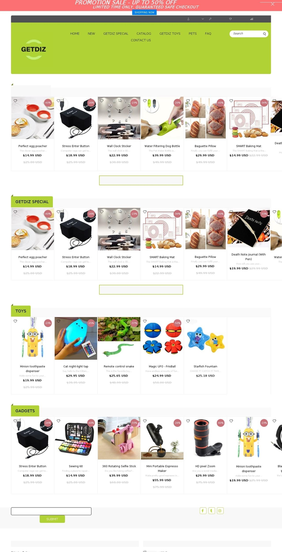 getdiz.com — Shopify storefront screenshot