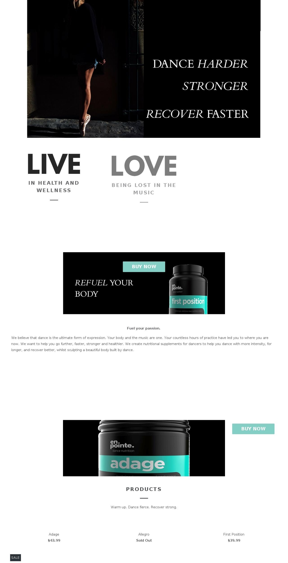 getenpointe.com shopify website screenshot