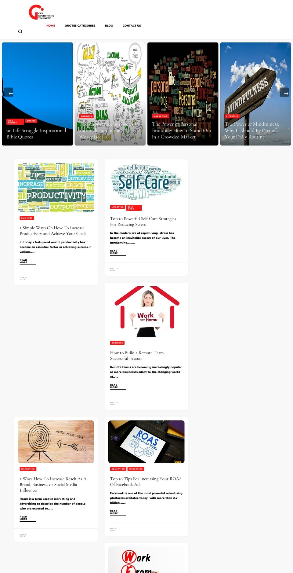 geteverythingyouneed.com — Shopify storefront screenshot