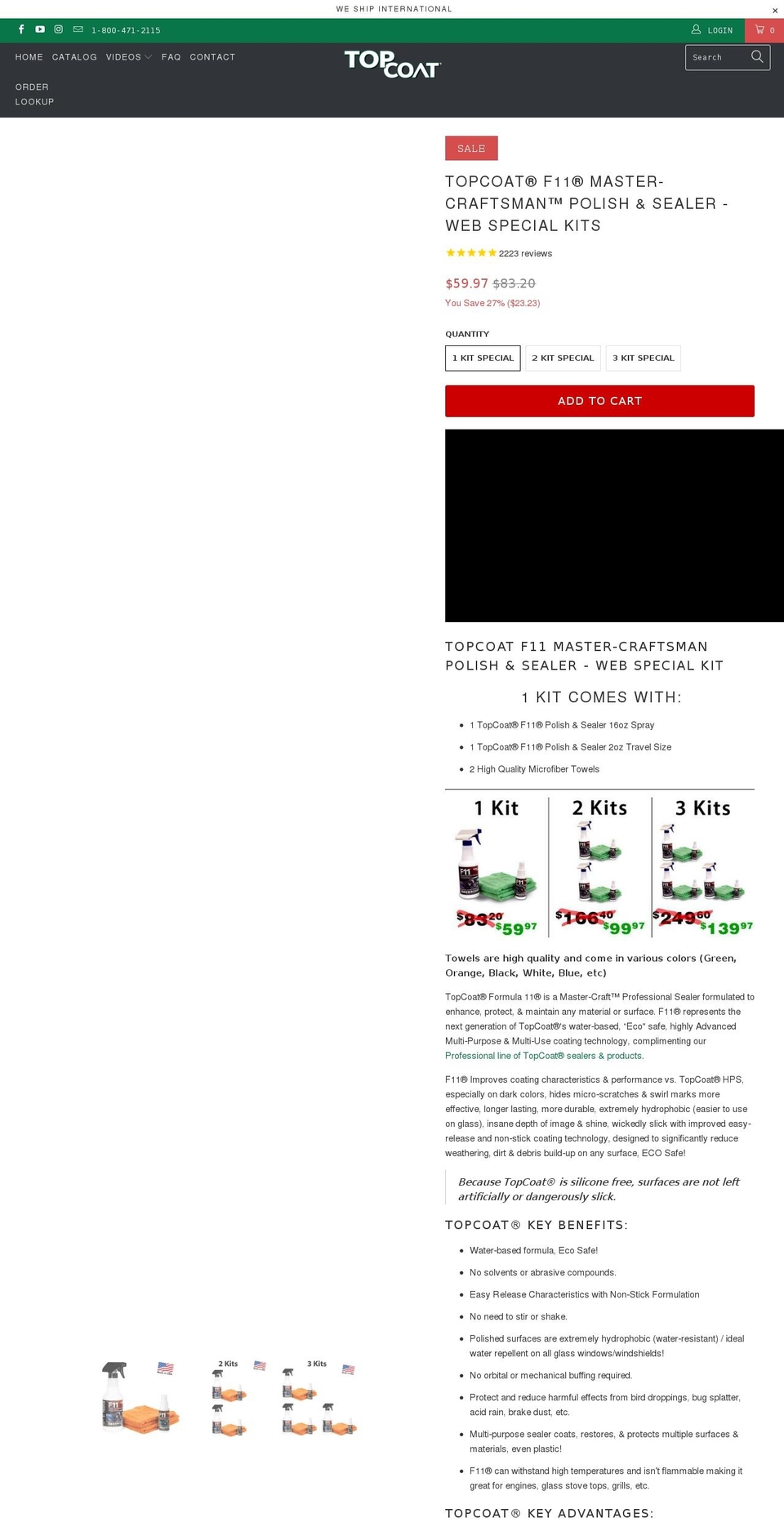 TopCoat 2.2 (Stamped Reviews) Shopify theme site example getf11.com