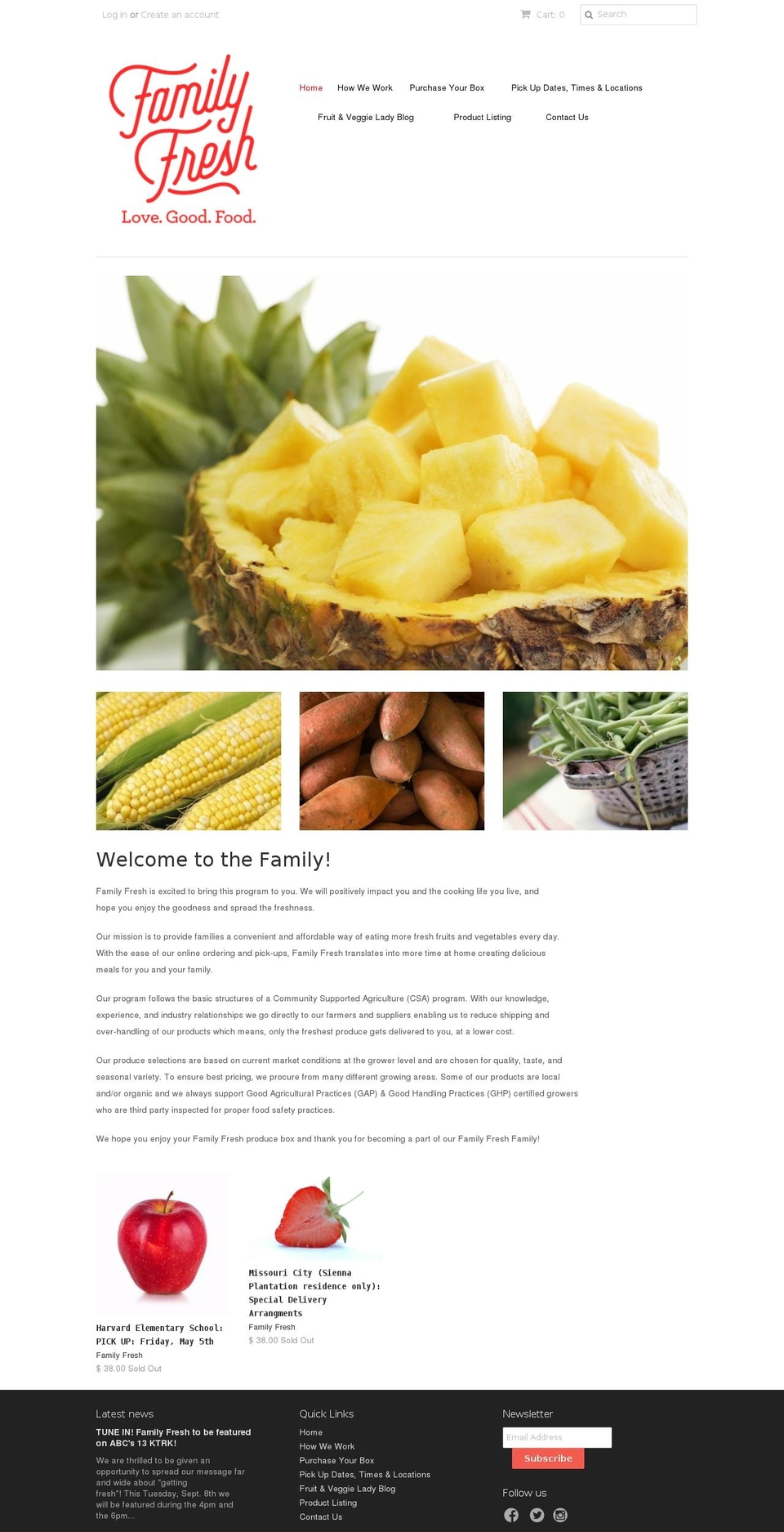 getfamilyfresh.com — Shopify storefront screenshot