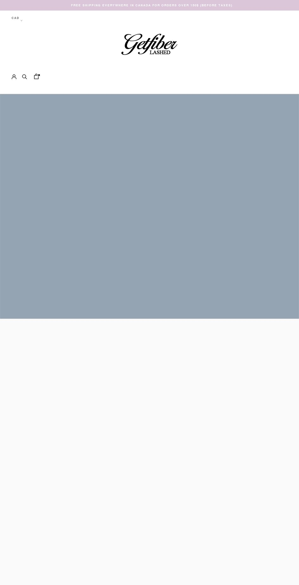 getfiberlashed.com shopify website screenshot