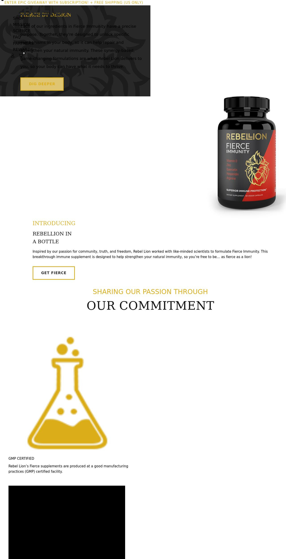 getfiercenow.com shopify website screenshot
