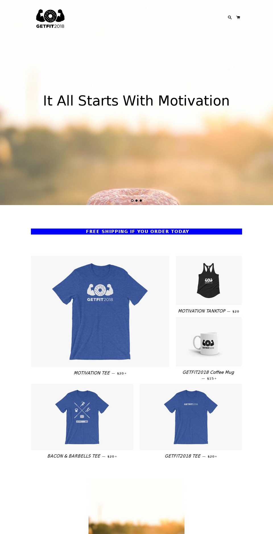 getfit2018.com — Shopify storefront screenshot