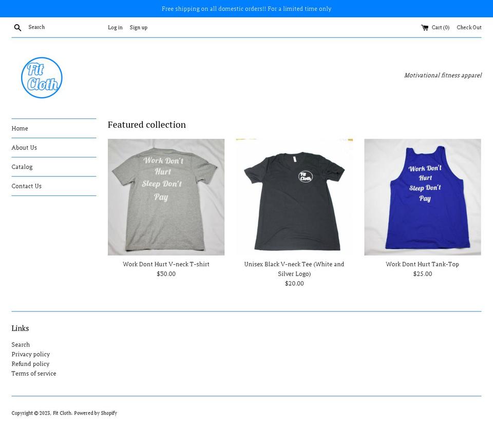 getfitcloth.com — Shopify storefront screenshot