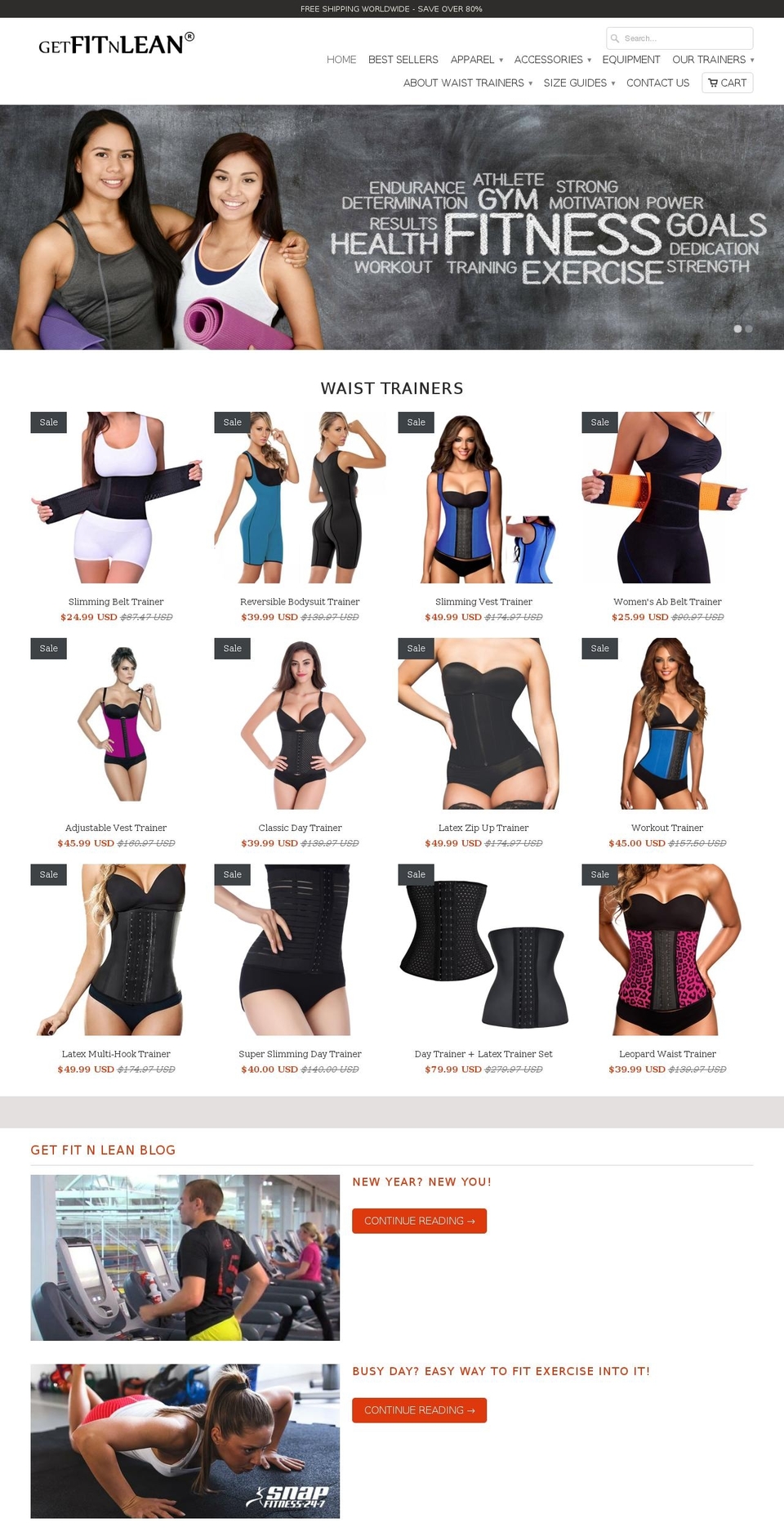 getfitnlean.com shopify website screenshot