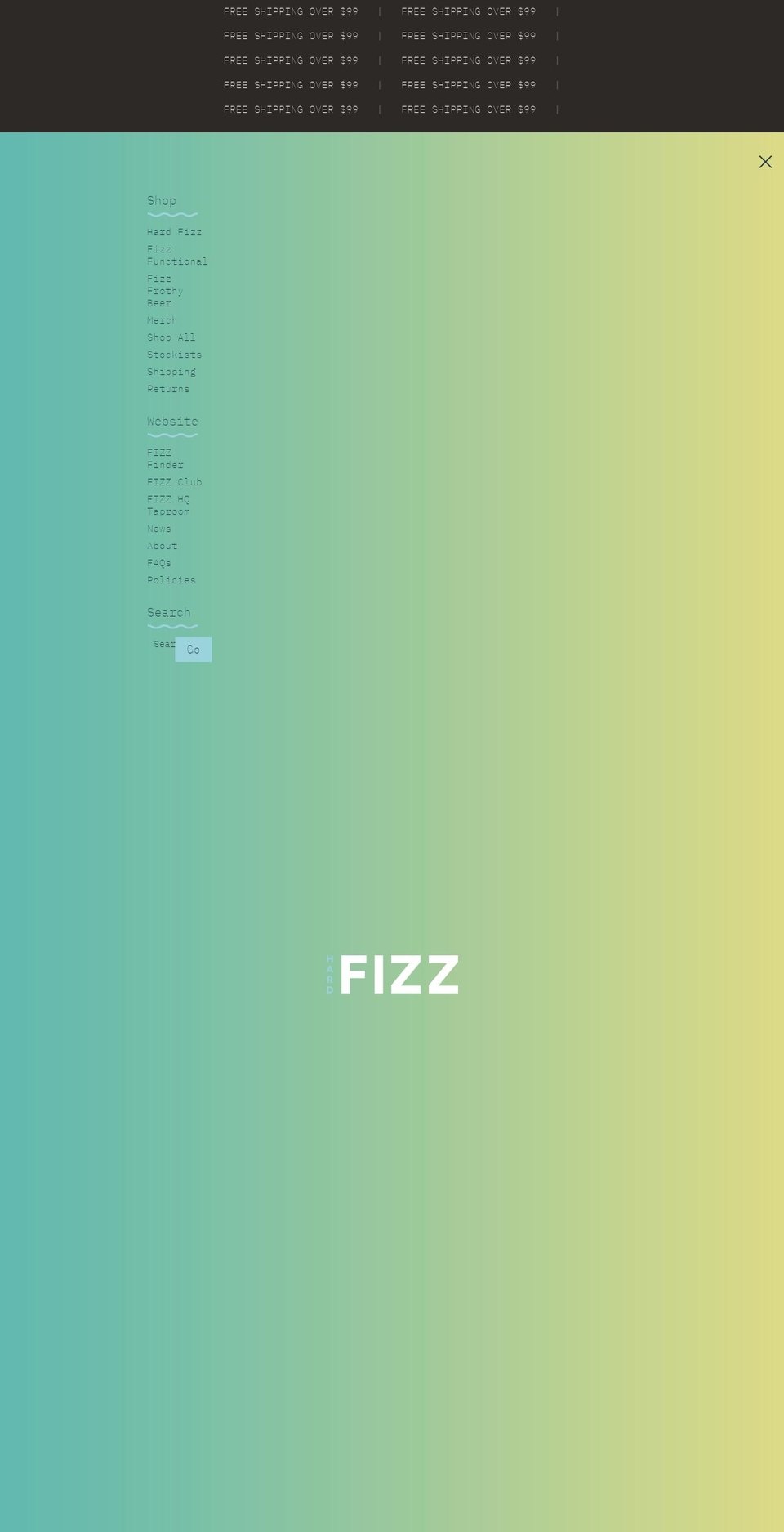 getfizzy.co shopify website screenshot