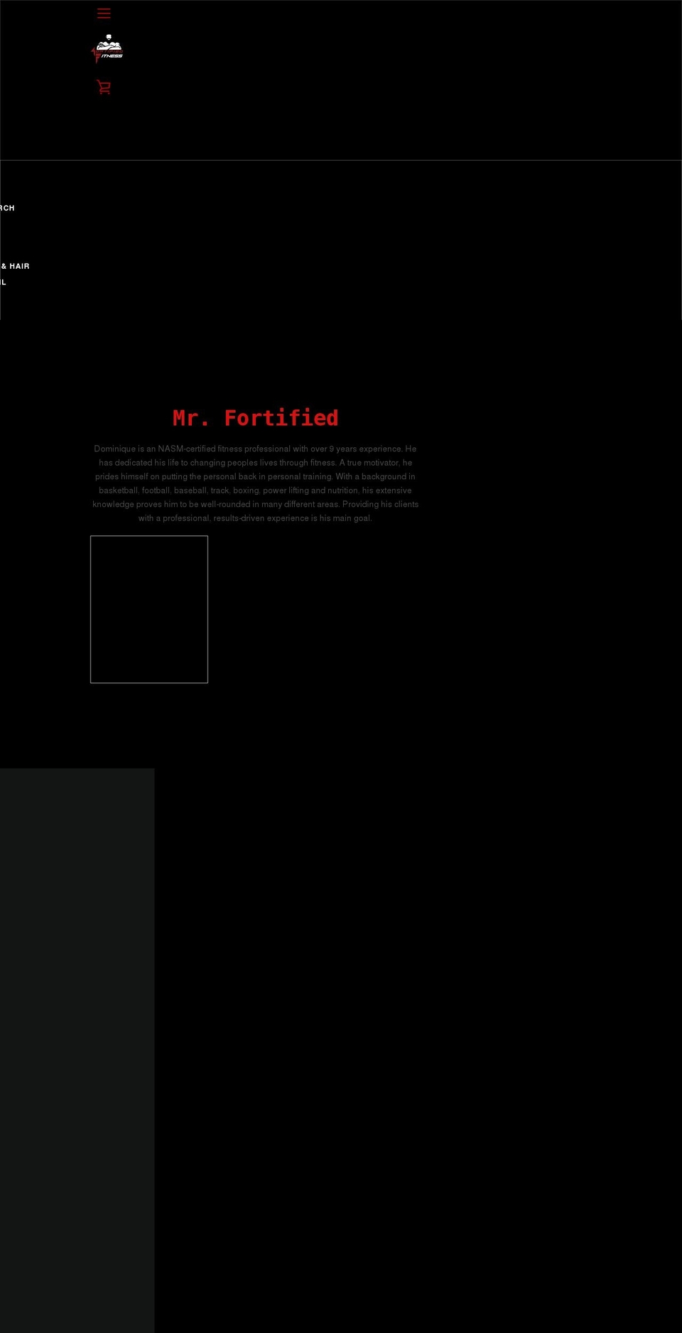 getfortifiedfit.com shopify website screenshot