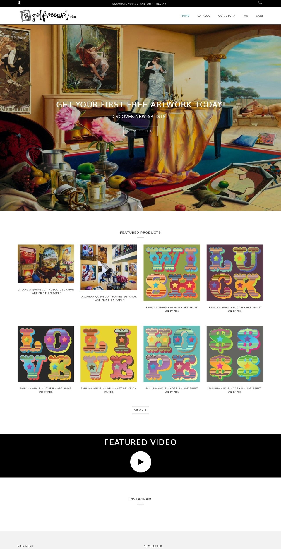 getfreeart.com — Shopify storefront screenshot