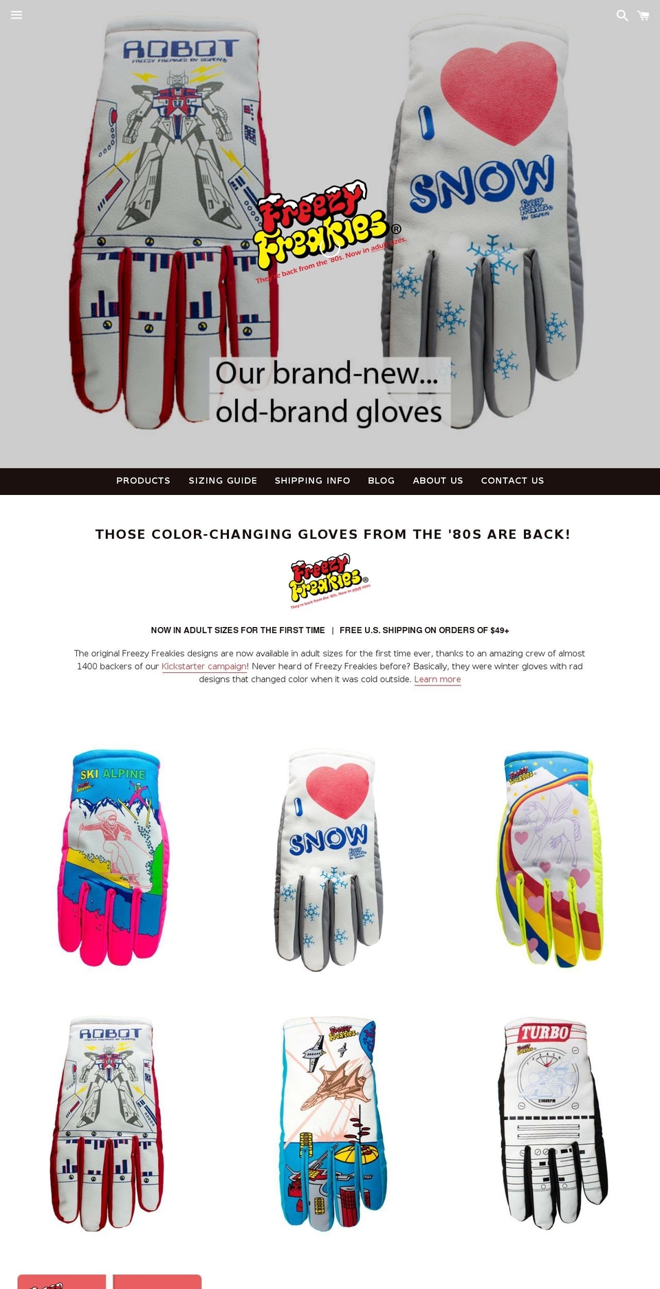 getfreezy.com shopify website screenshot