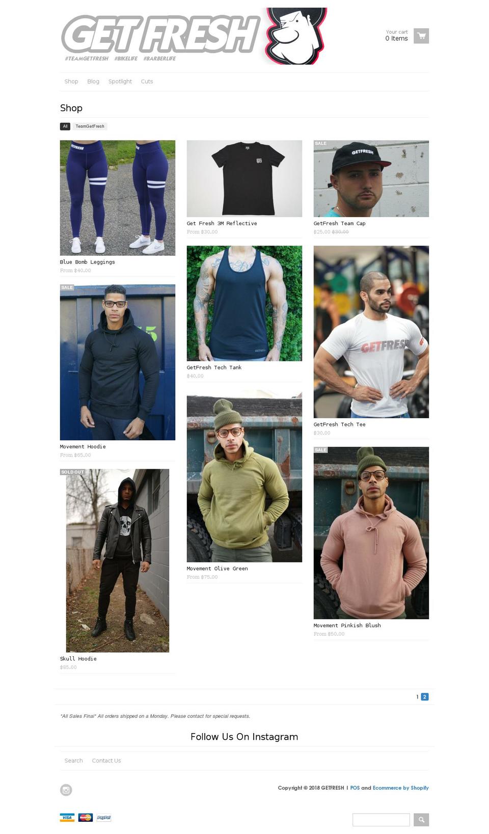 getfreshbarbershop.com — Shopify storefront screenshot