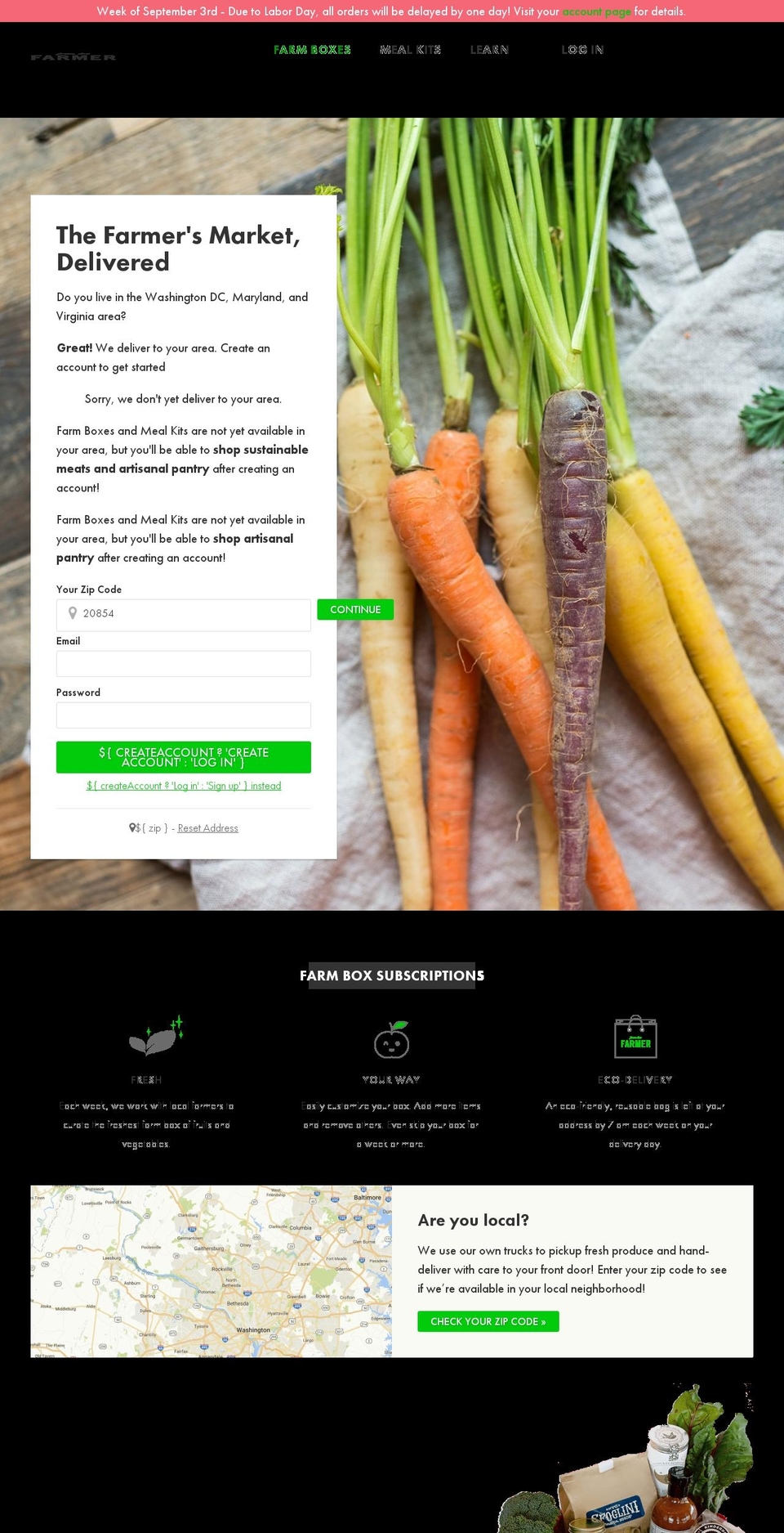 getfromthe.farm shopify website screenshot