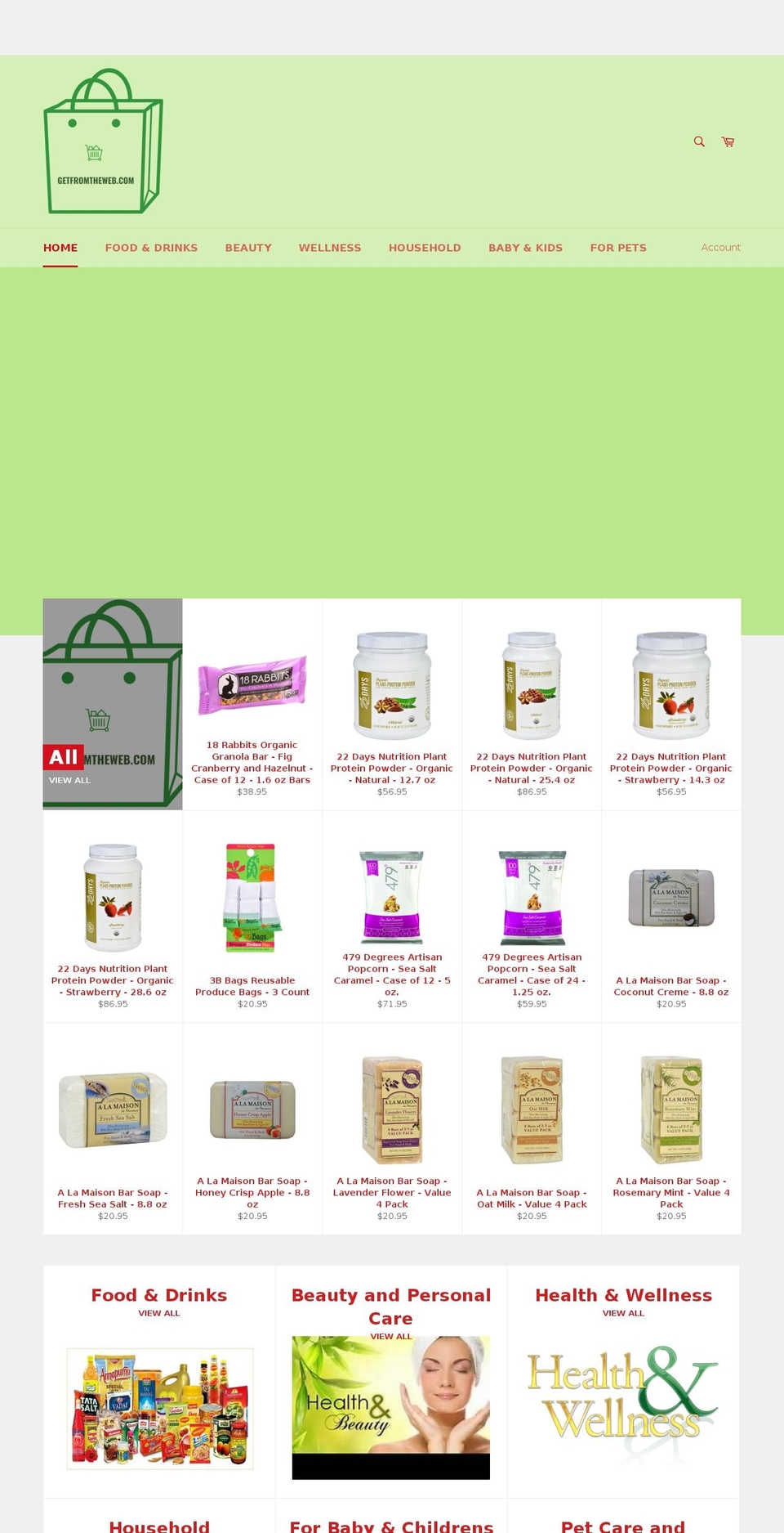getfromtheweb.com shopify website screenshot