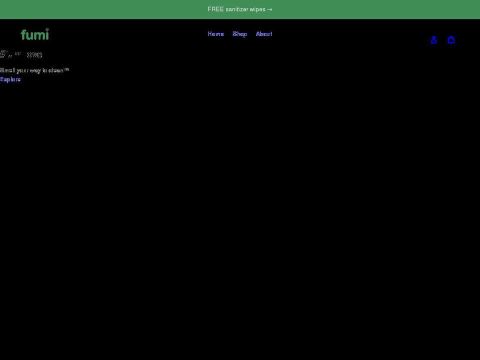 getfumi.com shopify website screenshot