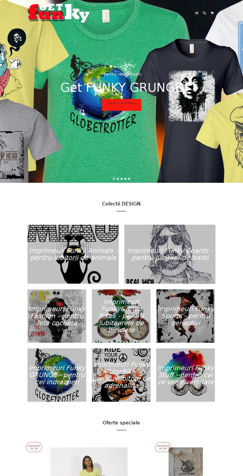 getfunky.eu shopify website screenshot