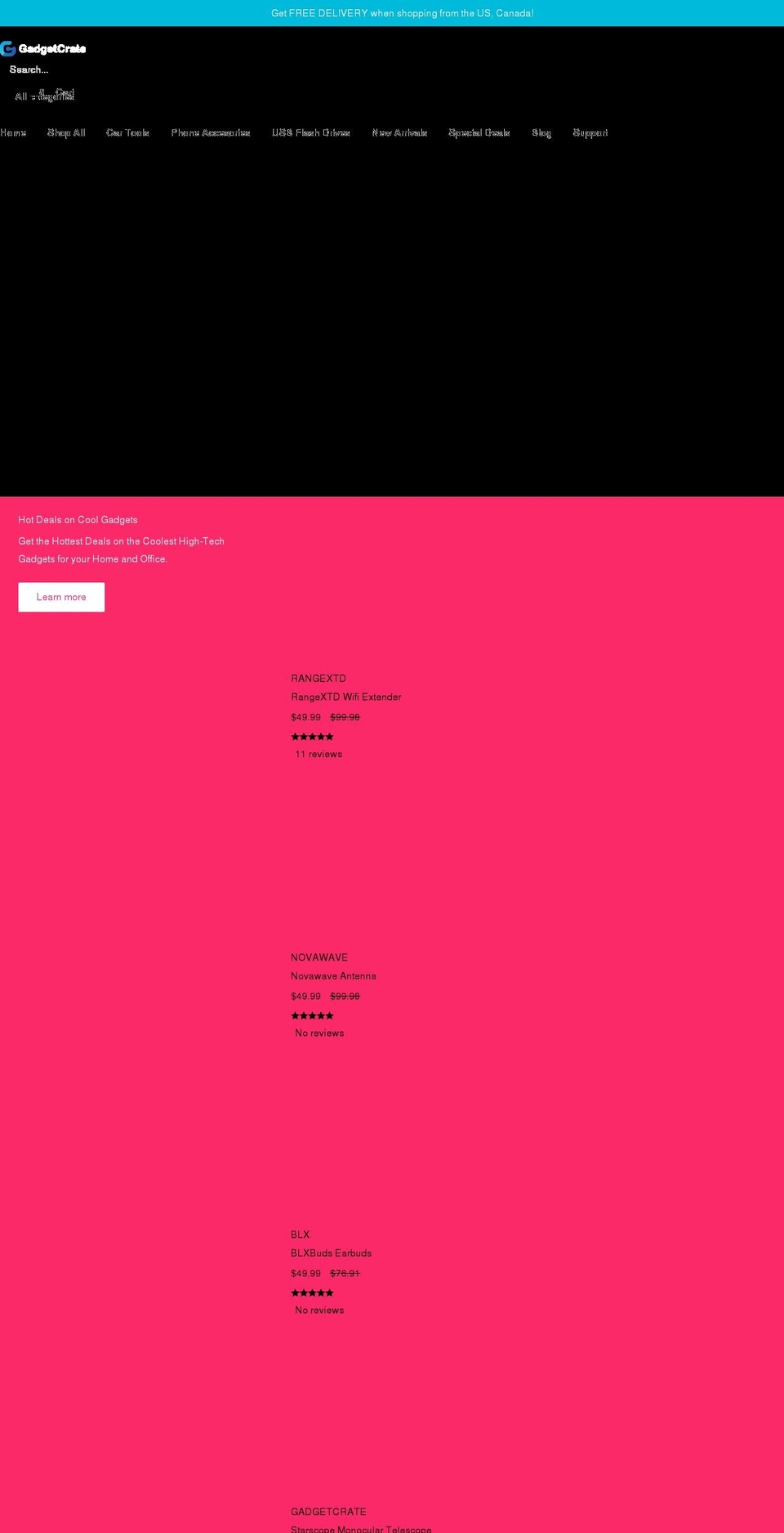 getgadgetcrate.com shopify website screenshot