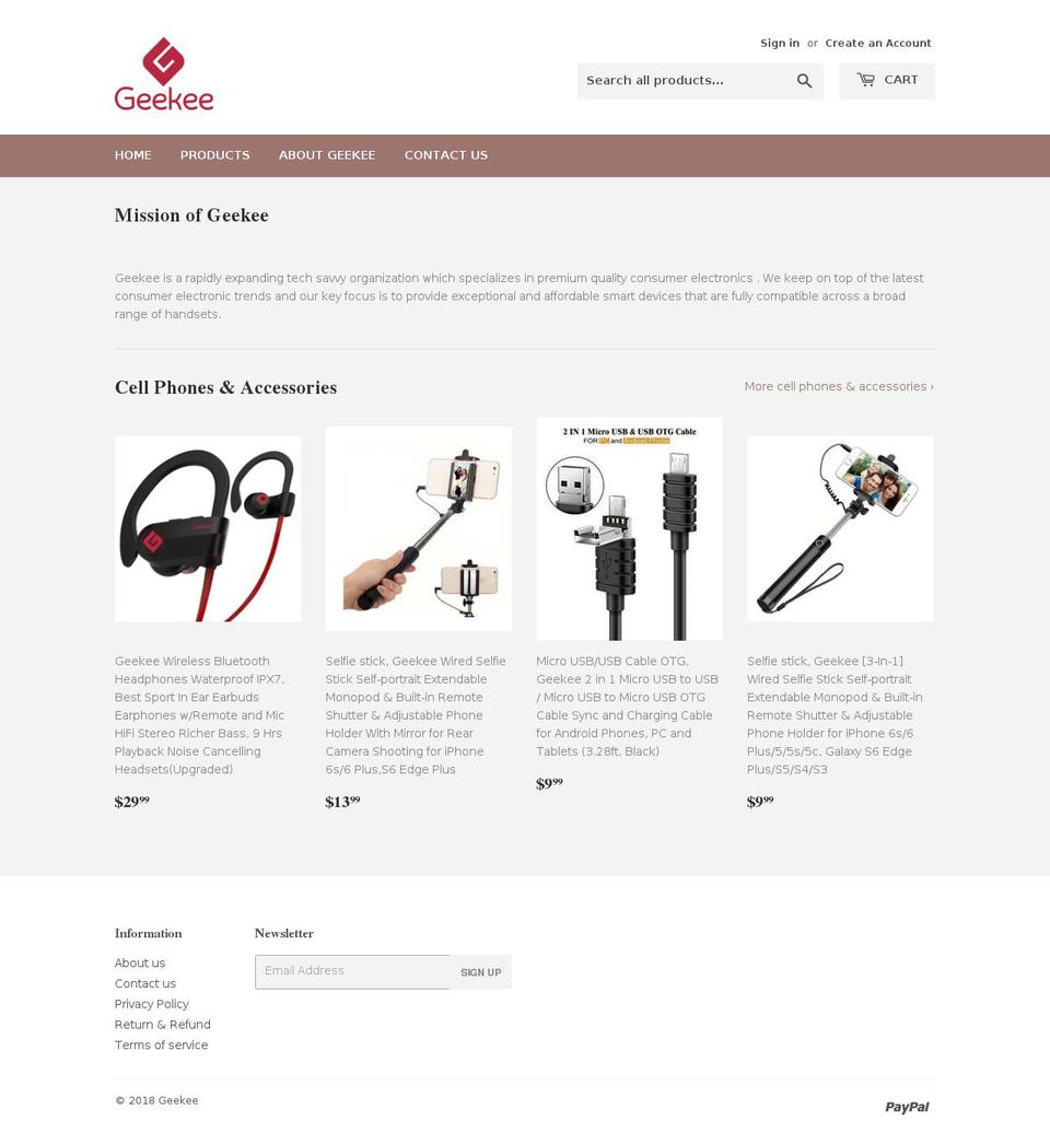 getgeekee.com shopify website screenshot