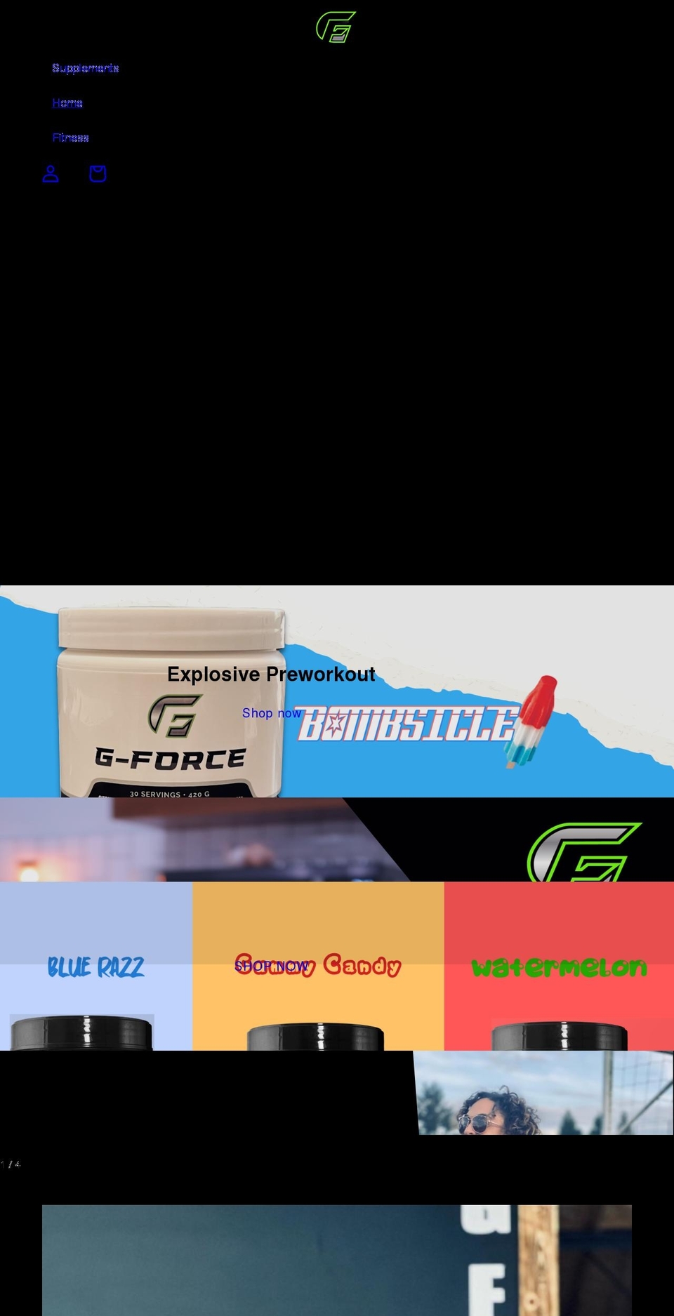 getgforce.net shopify website screenshot