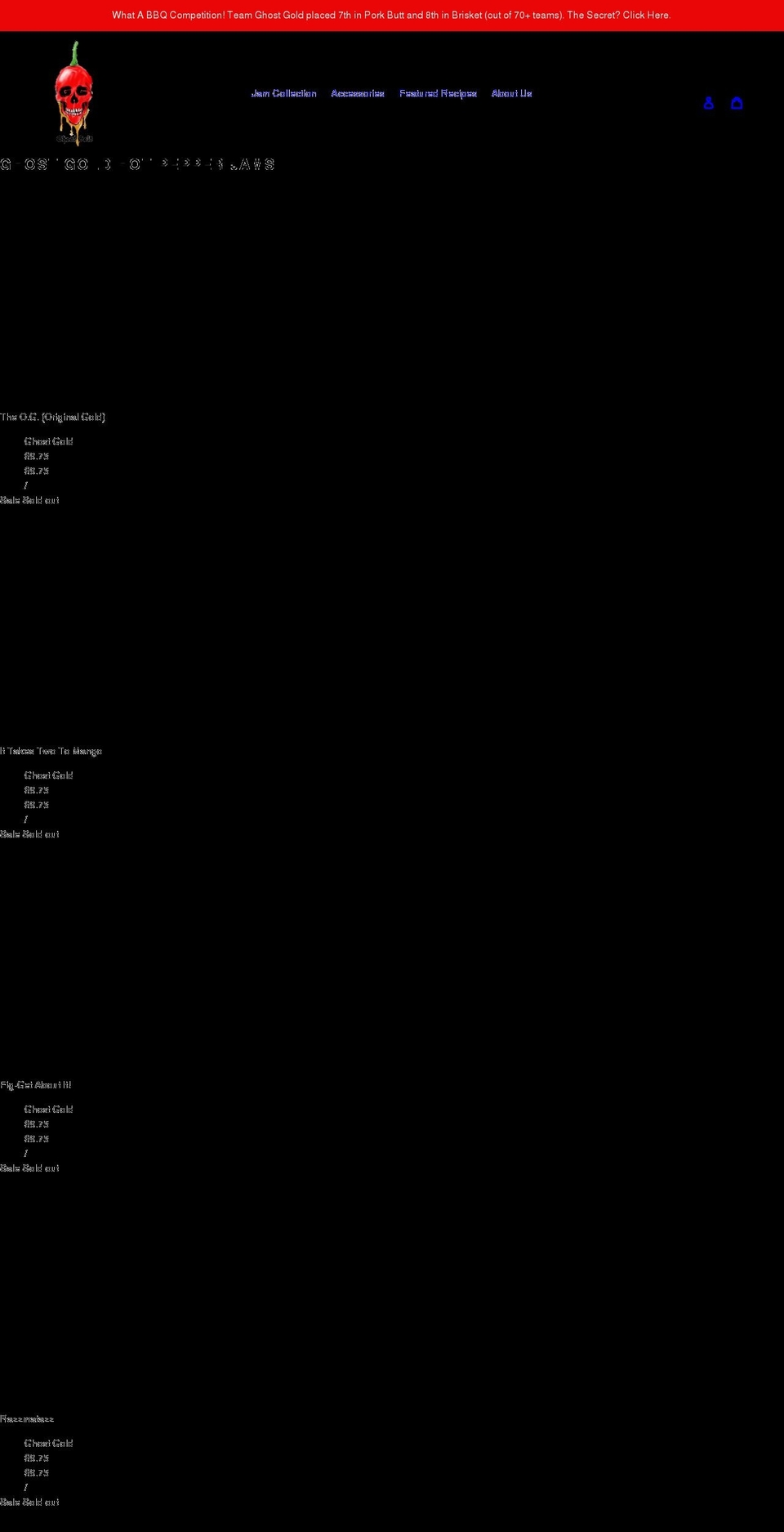 getghostgold.com shopify website screenshot