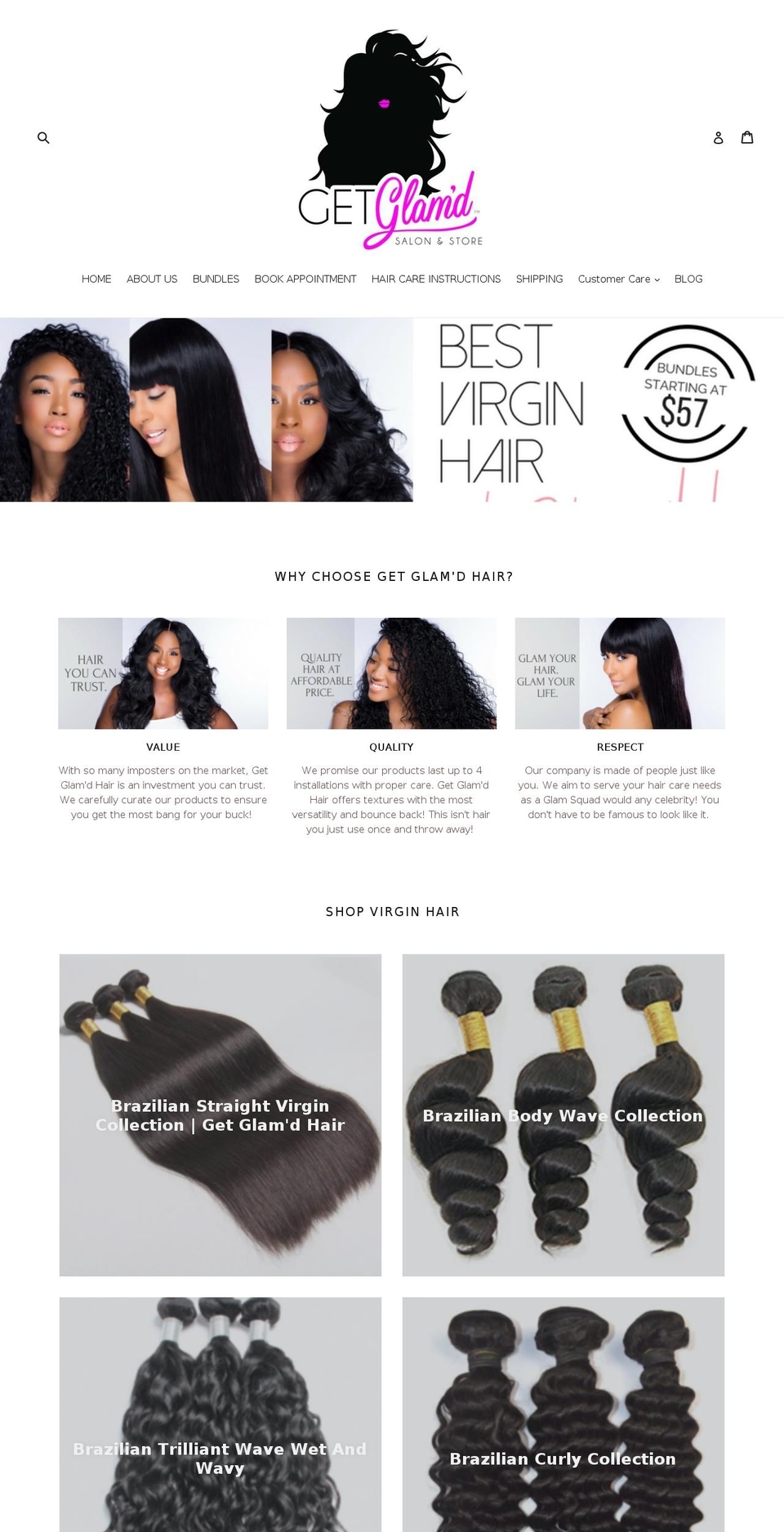 getglamdshop.com shopify website screenshot