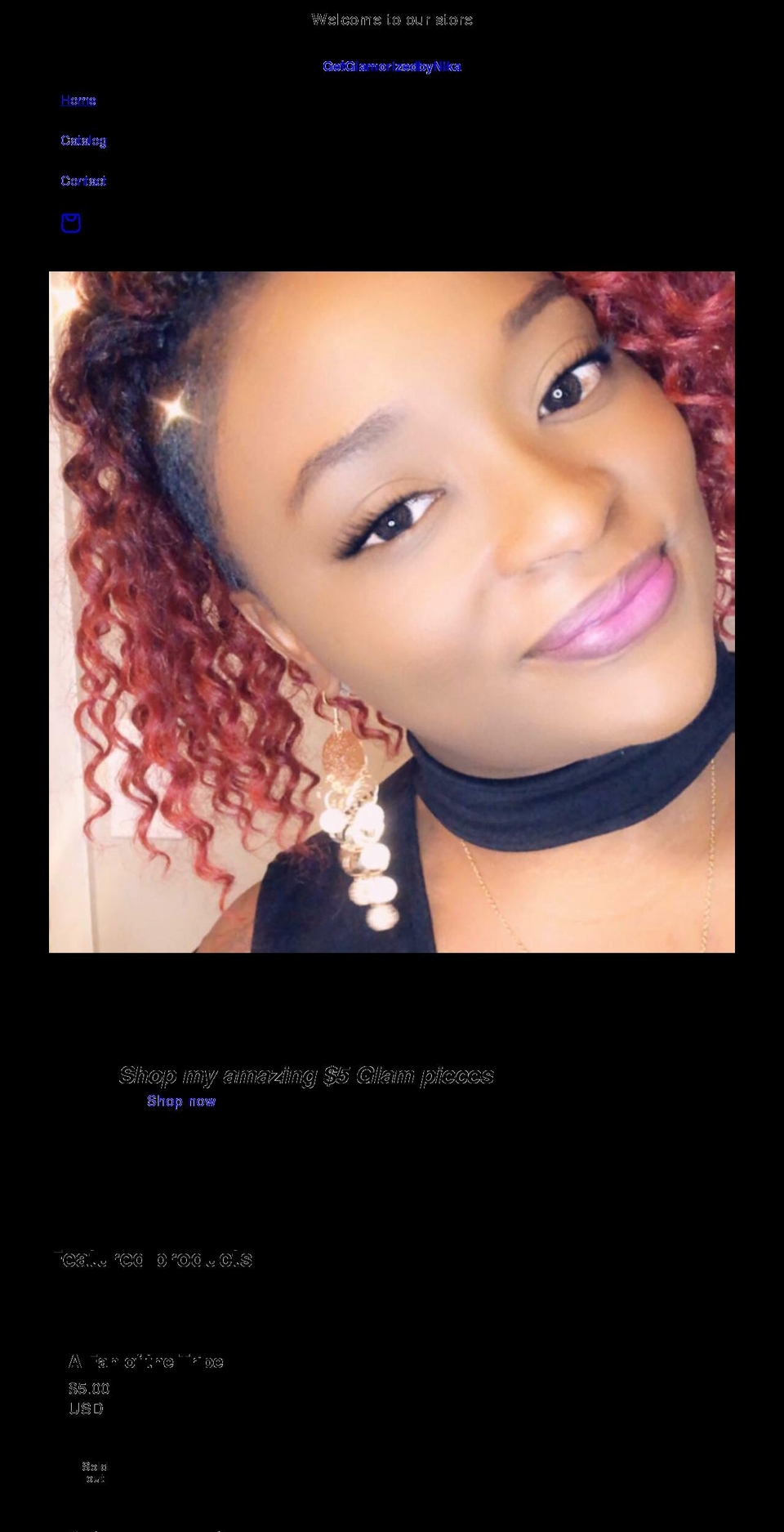 getglamorizedbynika.com shopify website screenshot