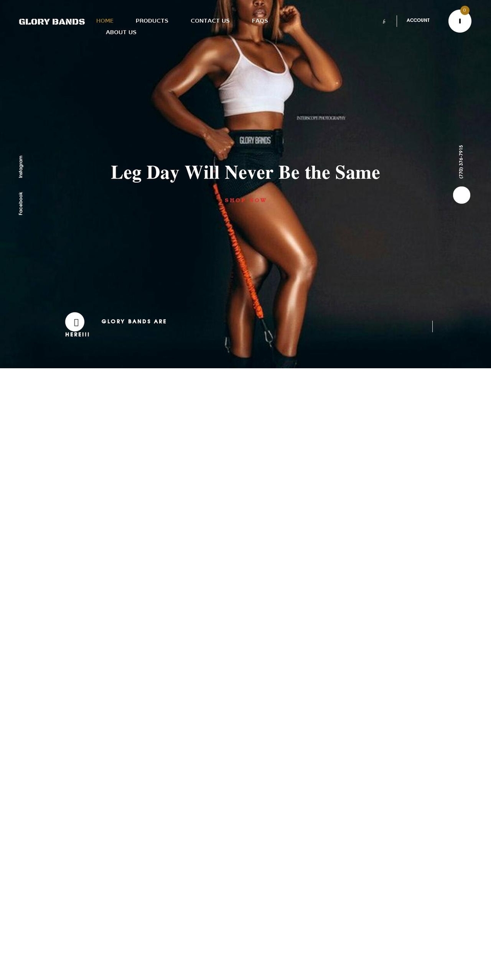 getglorygoals.com — Shopify storefront screenshot