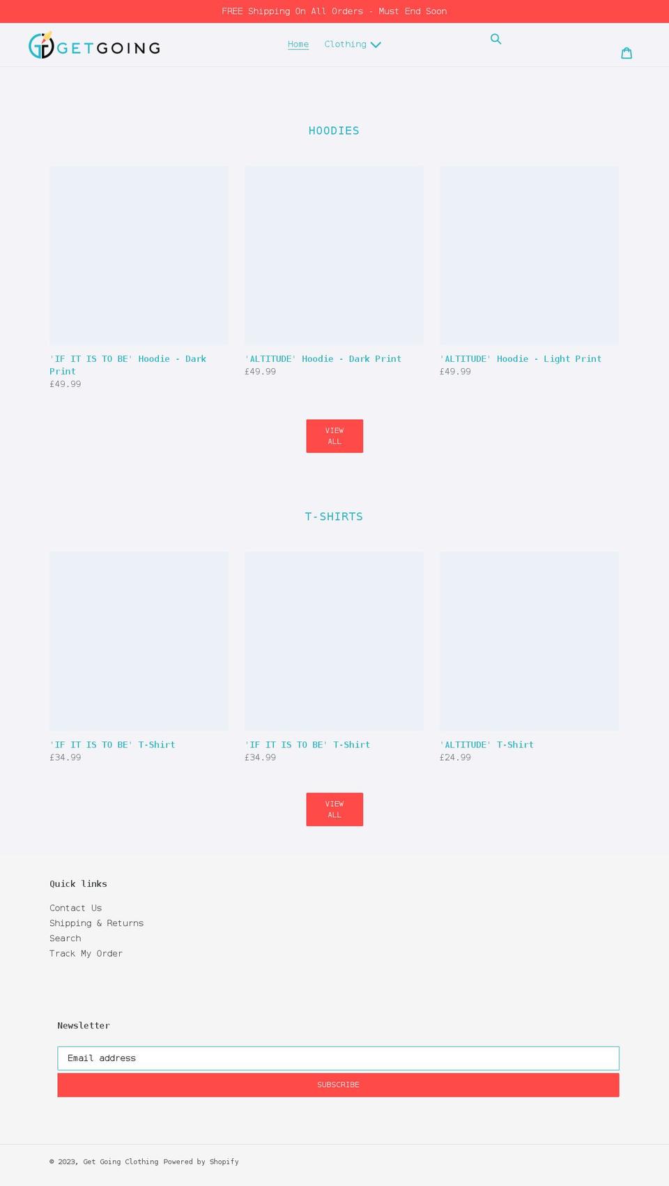 getgoingclothing.com shopify website screenshot