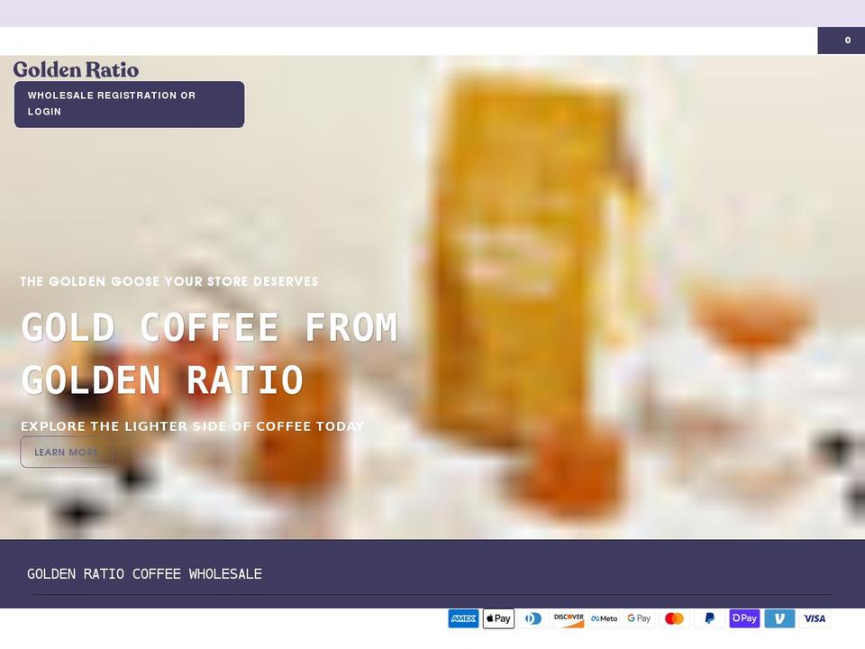 getgoldcoffee.com shopify website screenshot