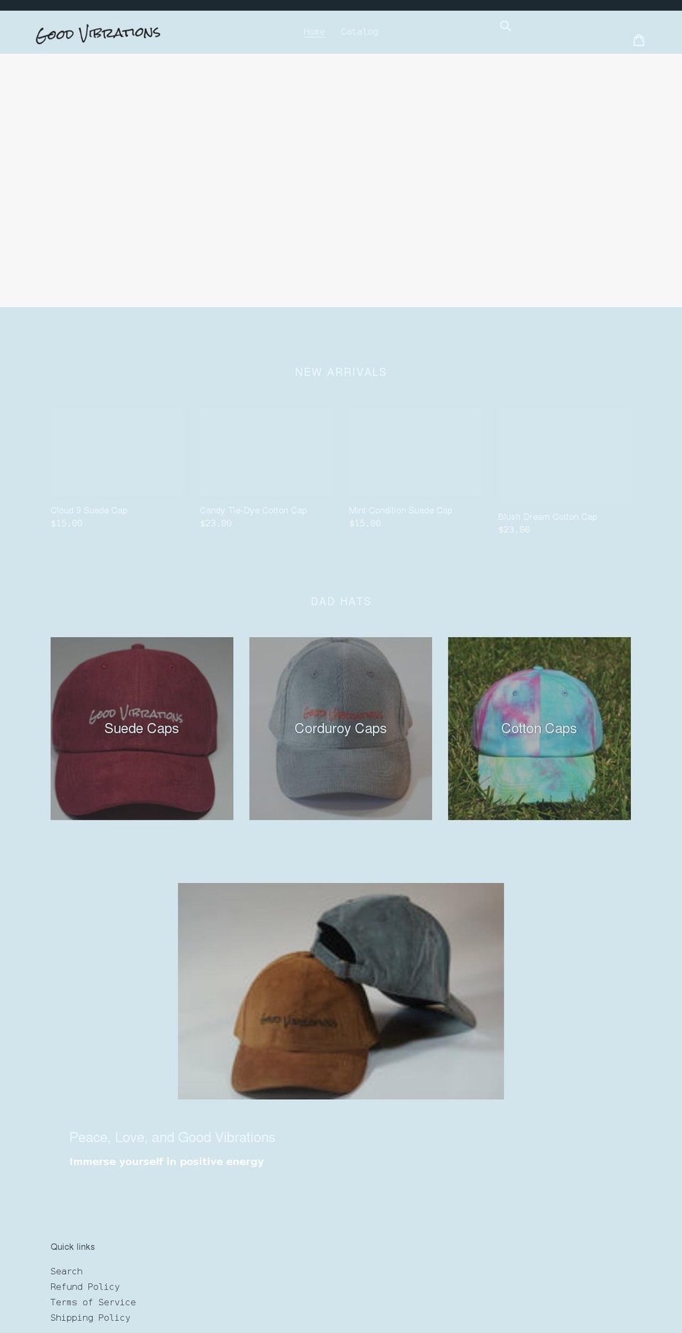 getgoodvibrations.com shopify website screenshot