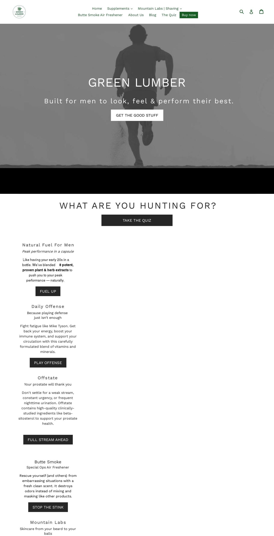 getgreenlumber.com — Shopify storefront screenshot