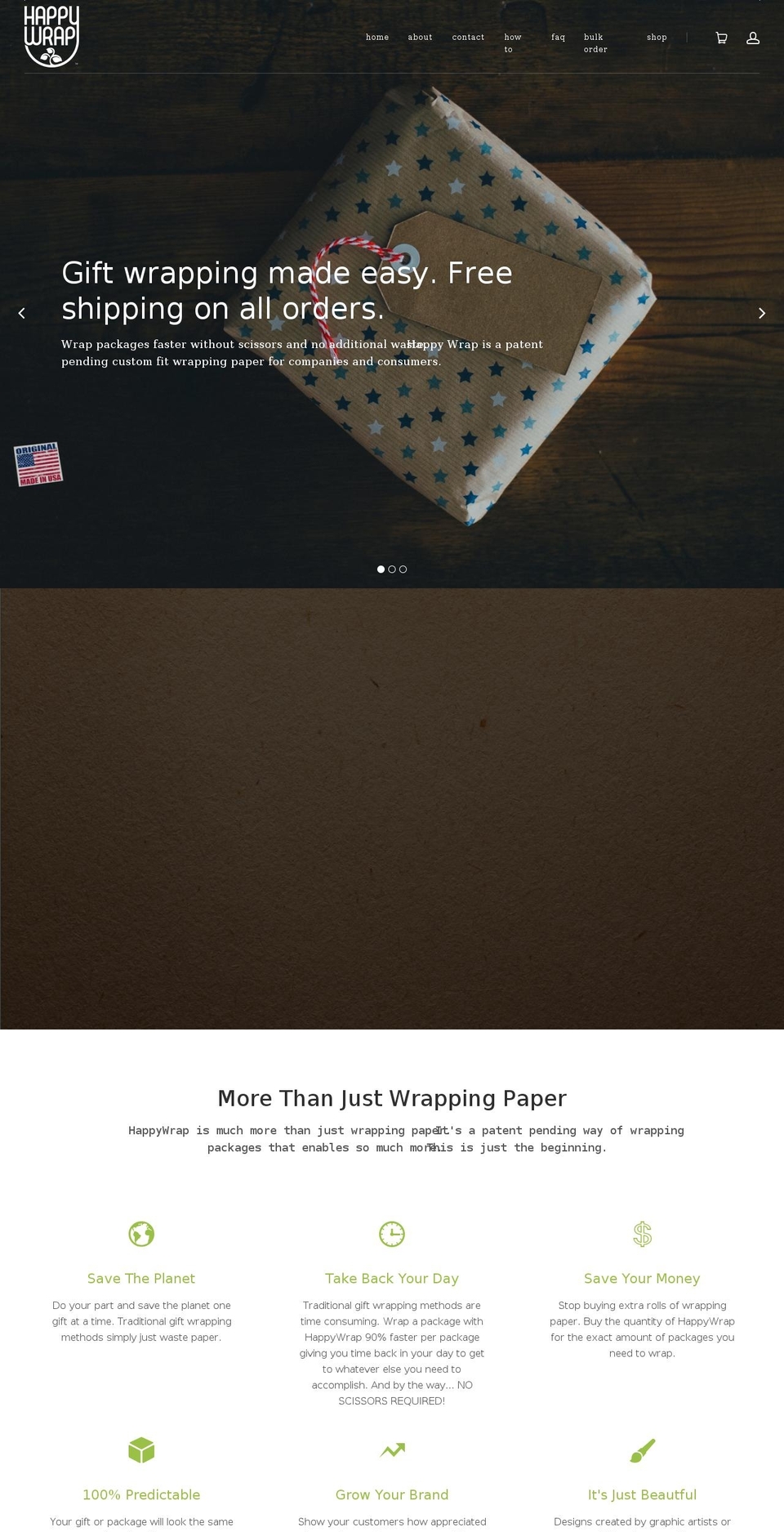 gethappywrap.com shopify website screenshot