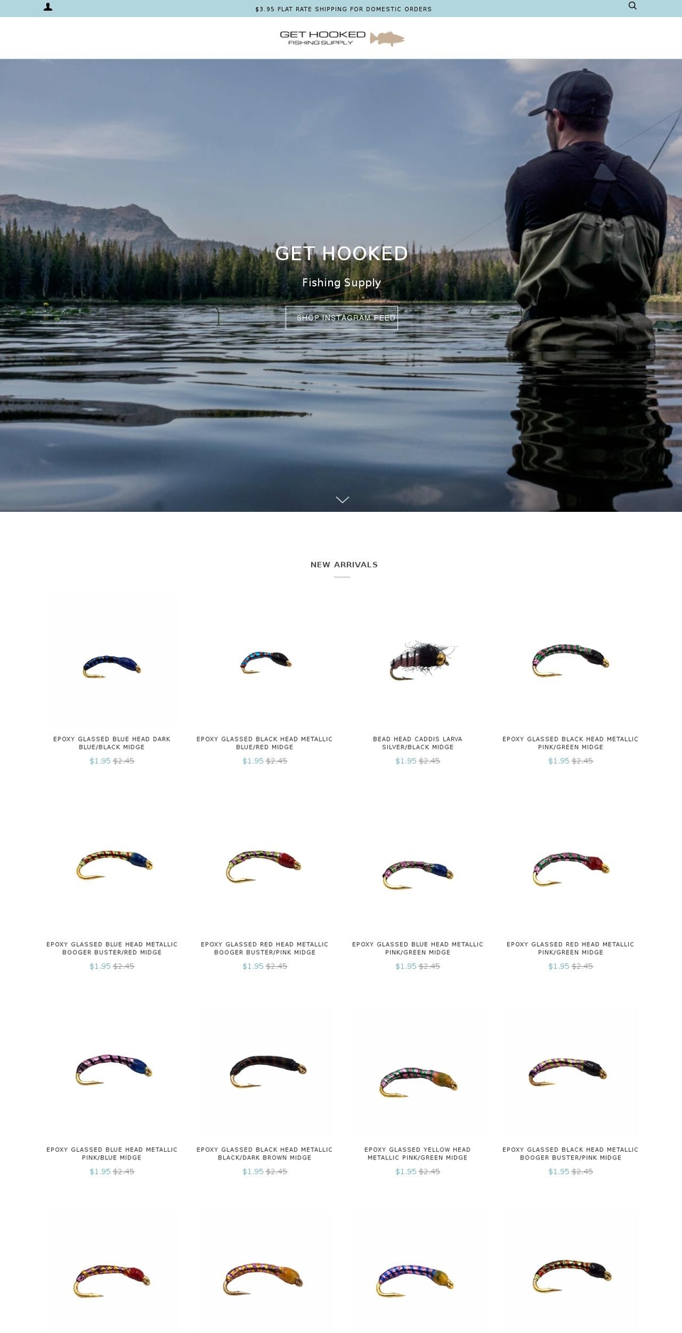 gethookedfishingsupply.com — Shopify storefront screenshot